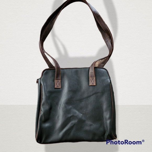 Dolce Vita Jackson faux black amd brown leather shoulder bag - Picture 3 of 7